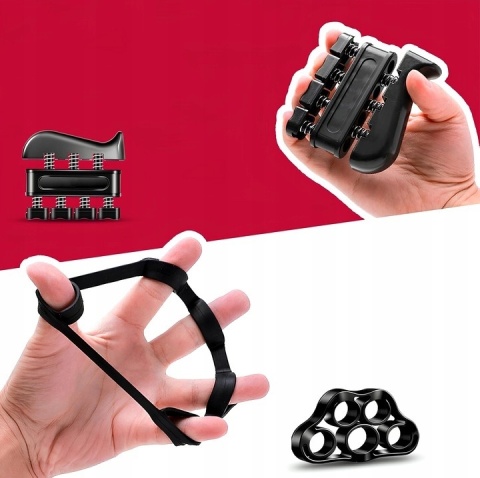 Zestaw 5w1 do Ćwiczeń Treningu Rąk Dłoni Ściskacz z Regulacją 5-60kg Opór + kula żyroskopowa