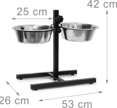Zestaw dwóch misek podwieszana metalowa Relaxdays srebrny duże miski