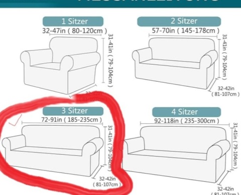 Pokrowiec na sofę 3 osobową szary Granbest