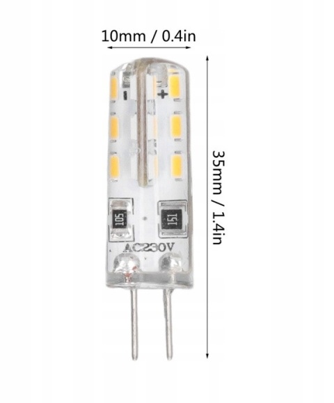 10SZT. ŻARÓWKI LED G4 BI PODSTAWA SILIKONOWA