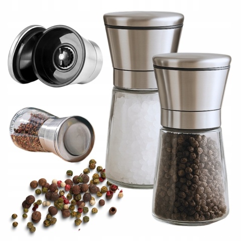2x MŁYNEK RĘCZNY DO PIEPRZU SOLI PRZYPRAW