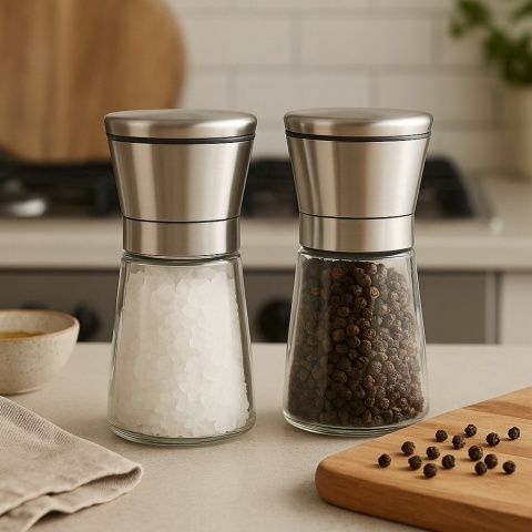 2x MŁYNEK RĘCZNY DO PIEPRZU SOLI PRZYPRAW