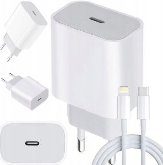 3szt szt zestaw ŁADOWARKA SIECIOWA 25W USB-C DO IPHONE 11 12 13 14 PRO MAX +KABEL LIGHTNING