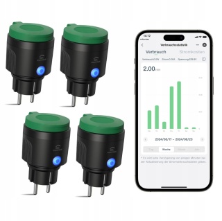 4 szt EIGHTREE wodoodporne gniazda inteligentne , Alexa & Google Compatible