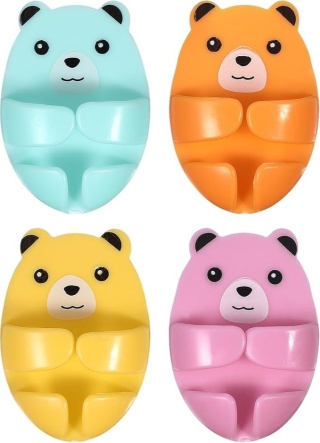 4 szt. Uchwyt na wtyczkę elektryczną hak wtyczki uchwyt na kabel kolorowe misie