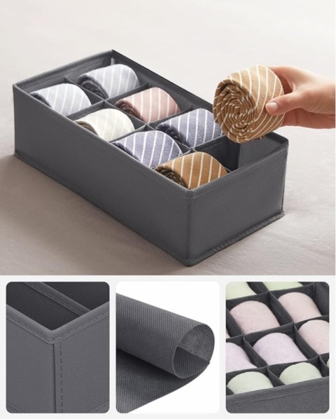 8 organizerów pojemników na bieliznę kosmetyki Songmics