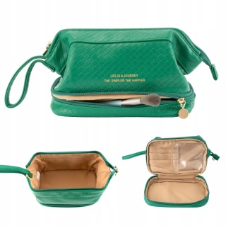 ABIUDENG Kosmetyczka Damska Wodoodporna Organizer Zielona