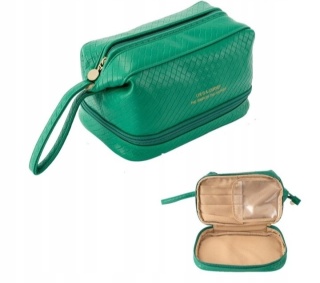 ABIUDENG Kosmetyczka Damska Wodoodporna Organizer Zielona