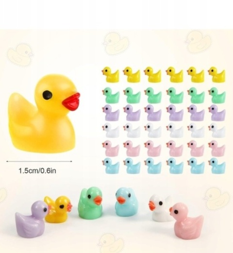 ACZKI DO KĄPIELI MINI KACZUSZKI DLA DZIECI ZESTAW 120 SZTUK DO ZABAWY DIY