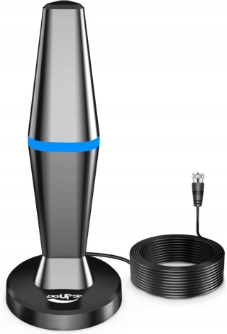 ANTENATELEWIZYJNA WEWNĘTRZNA MAGNETYCZNA PODSTAWKA CYFROWA ANTENA TV CZARNA