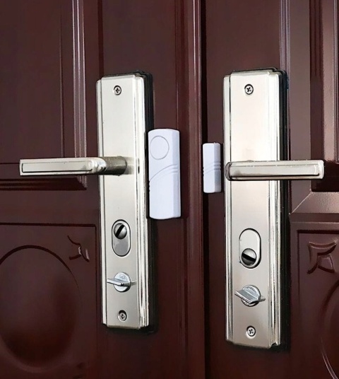 Alarm do drzwi okien czujnik otwarcia okna głośny bezprzewodowy Biały 10 szt