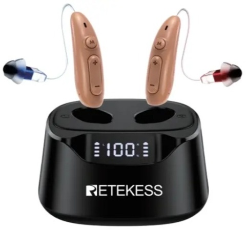 Retekess TE201 Akumulatorowy aparat słuchowy, OTC, redukcja szumów