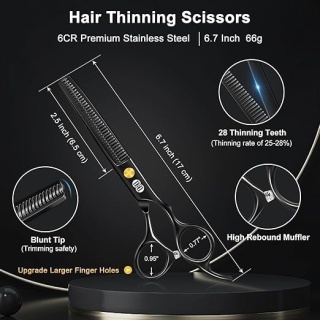 CIICII Zestaw Nożyczek Fryzjerskich 6.5'' – Strzyżenie i Cieniowanie