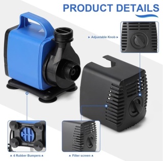 DBREAKS Pompa do stawu 4,500L/H z dyszami do akwarium i fontanny