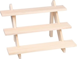 Drewniana Półka / Stojak na Biżuterię – 3-poziomowy Ekspozytor