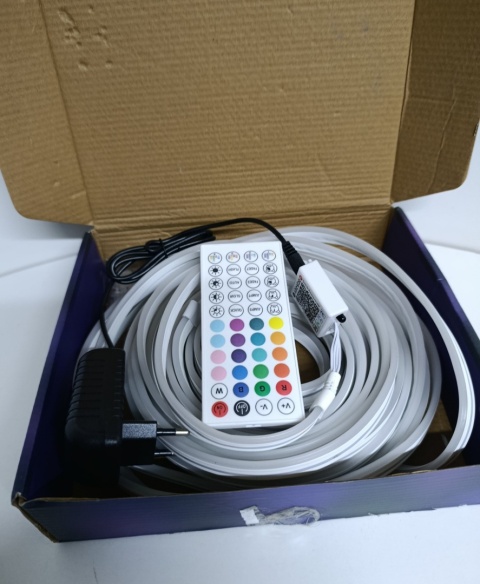 Elastyczna taśma LED Neon Rope Lights 12 m + pilot – zmiana kolorów RGB