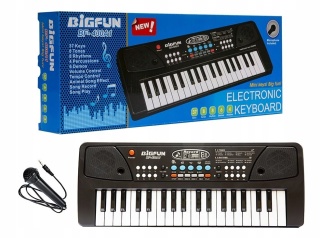 Elektroniczne mini pianino keyboard BIGFUN BF-430A1 37-klawiszy i mikrofon