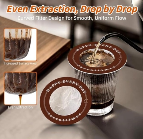 Filtry do kawy, 50 szt filtrów do kawy przelewowej