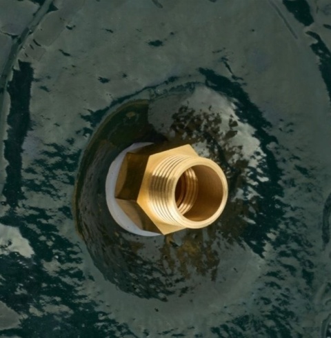 Fontanna ścienna umywalka zewnętrzna vintage Relaxdays zielona