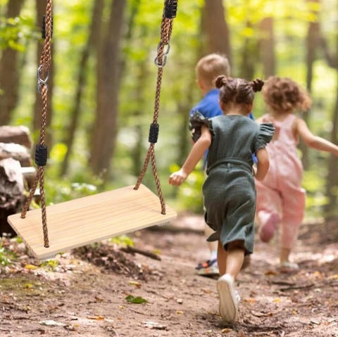 Huśtawka ogrodowa wisząca drewniana 100kg