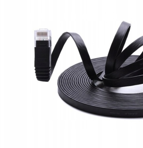 KABEL przewód SIECIOWY skrętka płaska LAN ETHERNET RJ45 UTP CAT6a 6a 20M