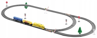 KOLEJKA ELEKTRYCZNA LOKOMOTYWA NA BATERIE TOR 300 cm Wagony Zwrotnice