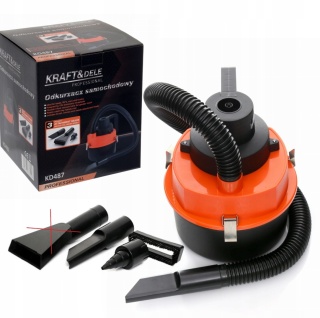 KRAFT&DELE ODKURZACZ SAMOCHODOWY POMPKA DO MATERACY 12V 155W +NASADKI KD487
