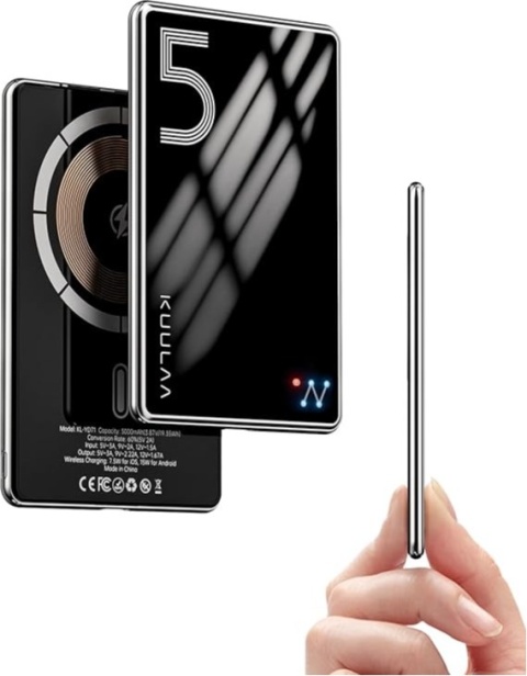 Powerbank KUULAA KL-YD67 Ultra-cienka magnetyczna ładowarka bezprzewodowa 15 W 5000 mAh