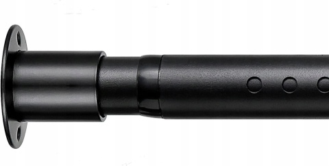 Karnisz teleskopowy, czarny mat 78-121 cm