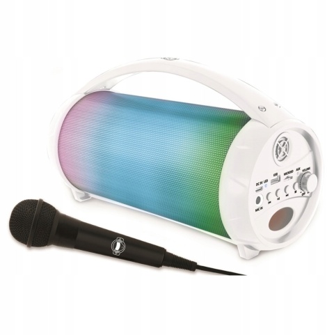 LEXIBOOK Przenośny głośnik bluetooth z mikrofonem Boombox Karaoke, radio IPARTY