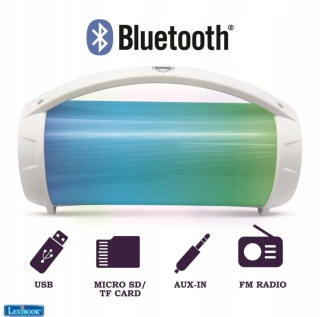LEXIBOOK Przenośny głośnik bluetooth z mikrofonem Boombox Karaoke, radio IPARTY