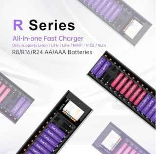 LIMETA Inteligentna Ładowarka R8 Do Akumulatorów AA AAA 8-Gniazdowa