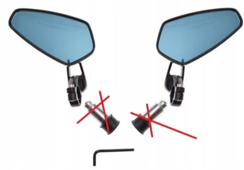 Lusterka motocyklowev na kierownicę uniwersalne trapez