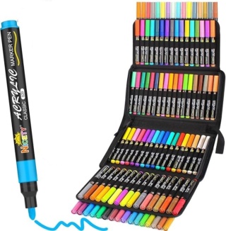 NICETY MARKERY AKRYLOWE 100 el. 3MM DO SZKŁA, DREWNA, CERAMIKI, TKANIN