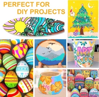 NICETY MARKERY AKRYLOWE 100 el. 3MM DO SZKŁA, DREWNA, CERAMIKI, TKANIN