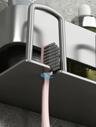 Organizer, półka, uchwyt przybornik na szczoteczki do zębów