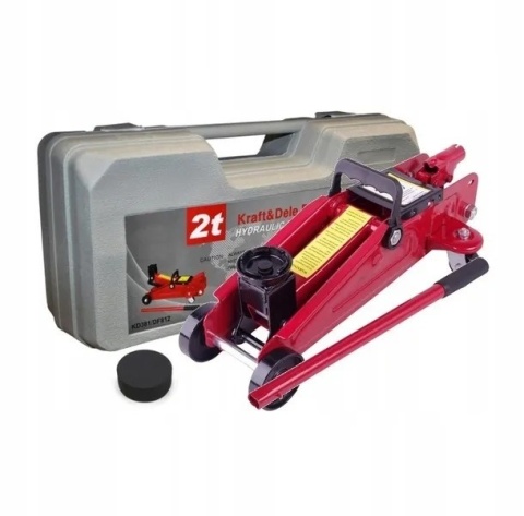 Podnośnik hydrauliczny lewarek żabaUDŹWIG 2000 KG Kraft&Dele KD381 + walizka