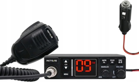RADIO CB SAMOCHODOWE RETEVIS MB63A AM/FM KOMUNIKATOR ODBIORNIK 12/24V PRO