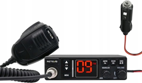RADIO CB SAMOCHODOWE RETEVIS MB63A AM/FM KOMUNIKATOR ODBIORNIK 12/24V PRO