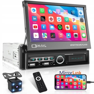 Radio samochodowe Podofo SH4AMPOD z wysuwanym ekranem dotykowym 7" – Android, Bluetooth, Kamera cofania