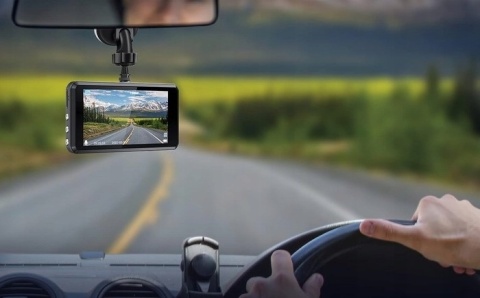 Rejestrator samochodowy Miden S7 2,5K, kamera przednia i tylna, SD 64 GB