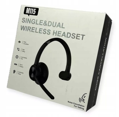 SŁUCHAWKI BEZPRZEWODOWE M115 Z MIKROFONEM