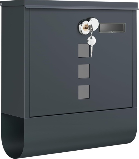 SONGMICS Skrzynka na listy, naścienna Kolor antracyt