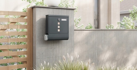 SONGMICS Skrzynka na listy, naścienna Kolor antracyt