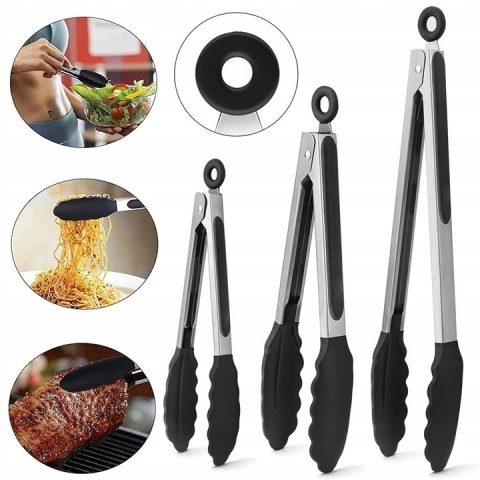 SZCZYPCE KUCHENNE, ODPORNE NA WYSOKIE TEMPERATURY, SZCZYPCE KUCHENNE X3