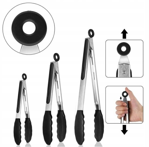 SZCZYPCE KUCHENNE, ODPORNE NA WYSOKIE TEMPERATURY, SZCZYPCE KUCHENNE X3