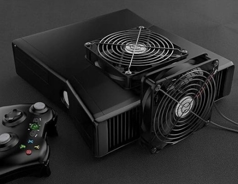 WENTYLATOR PODWÓJNY KOMPUTEROWY PRZENOŚNY USB 120x120x2,5cm 3 TRYBY