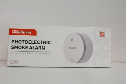 Wisualarm 5x Czujnik Dymu, Bezprzewodowy, DIN EN14604