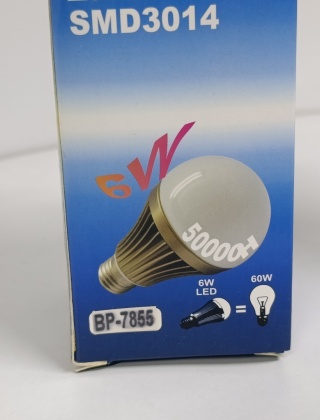 3 szt ŻARÓWKA LED 6W/60W 650LMN ZIMNY BP-7855
