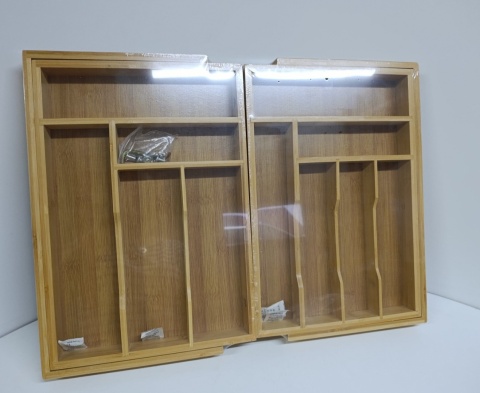 ZESTAW 2x Bambusowy Organizer do Szuflady Lifewit – Rozsuwany XXL